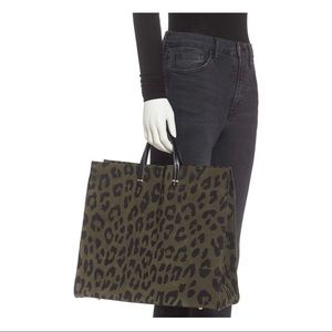 Clare V. Simple Animal Print Suede Tote